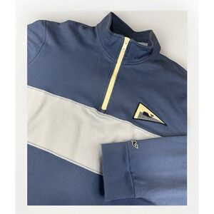 Vineyard Vines Pullover Mens XL Blue Shep Shirt Colorblock 1/4 Zip Sweater Whale